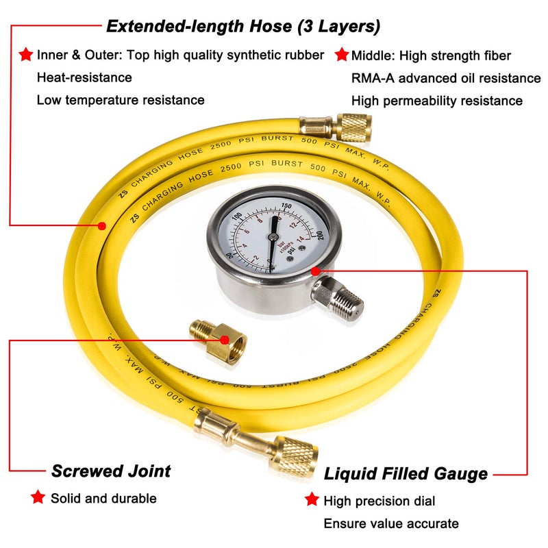 Bonbo Fuel Pressure Test Kit + Billet Aluminum Fuel Filter Cap for Power Stroke 6.0L Diesel F250 F350 F450 F550 F650 F750 Excursion 2003-2007 - Image 2